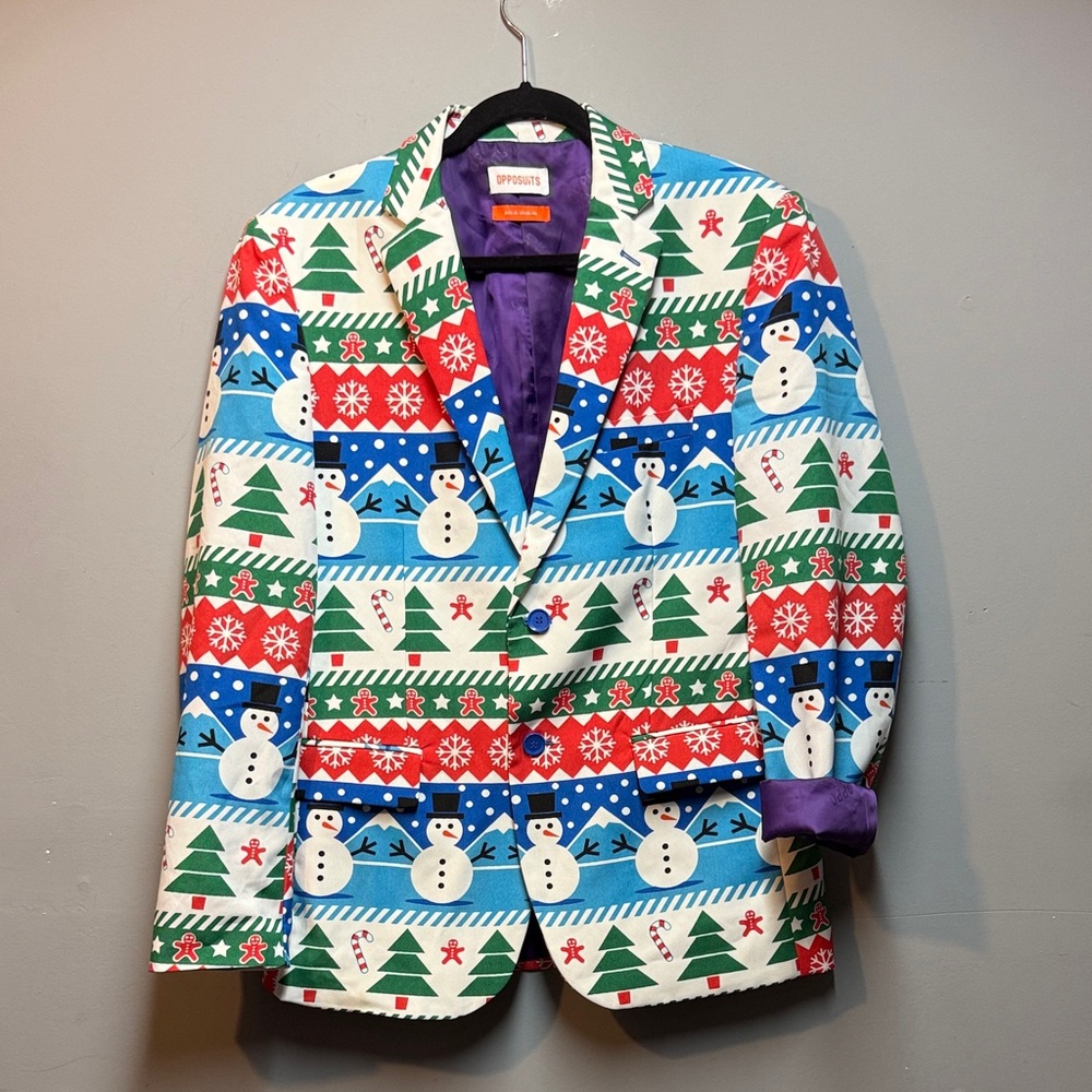 OppoSuits Holiday Snowman Blazer
